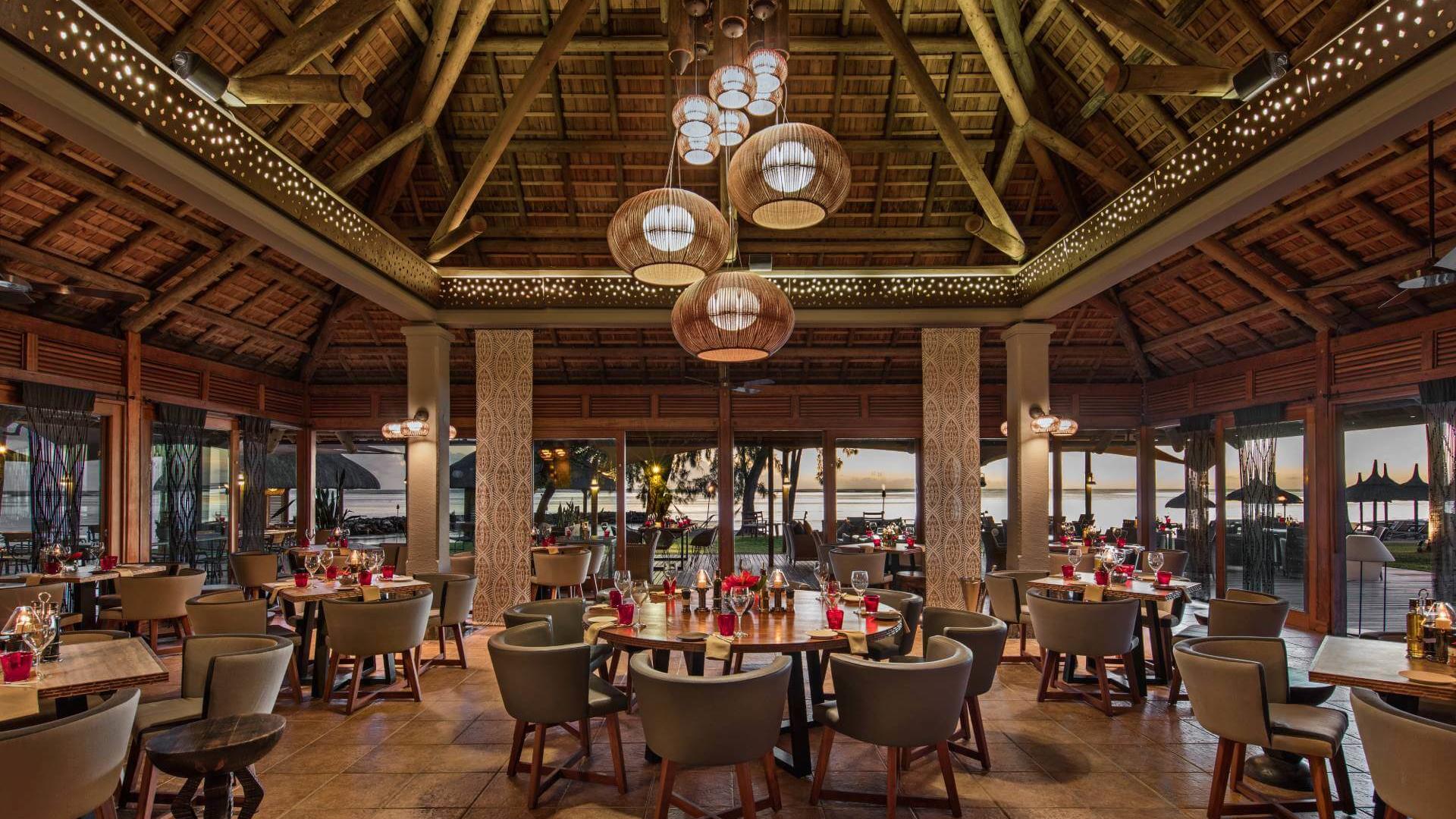 Heritage Awali Golf and Spa Resort grounds and pool area in Bel Ombre Mauritius